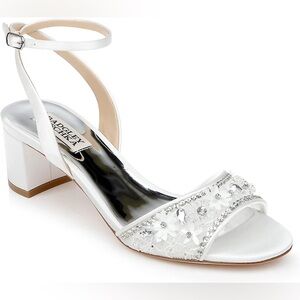 White Satin Sandal